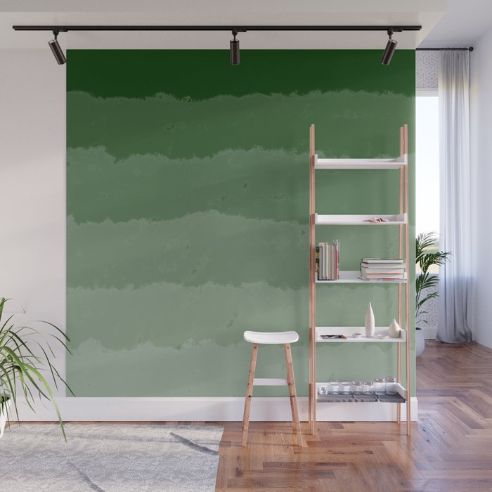 Forest Green Cloud Layers Wall Mural Gallery Image 1