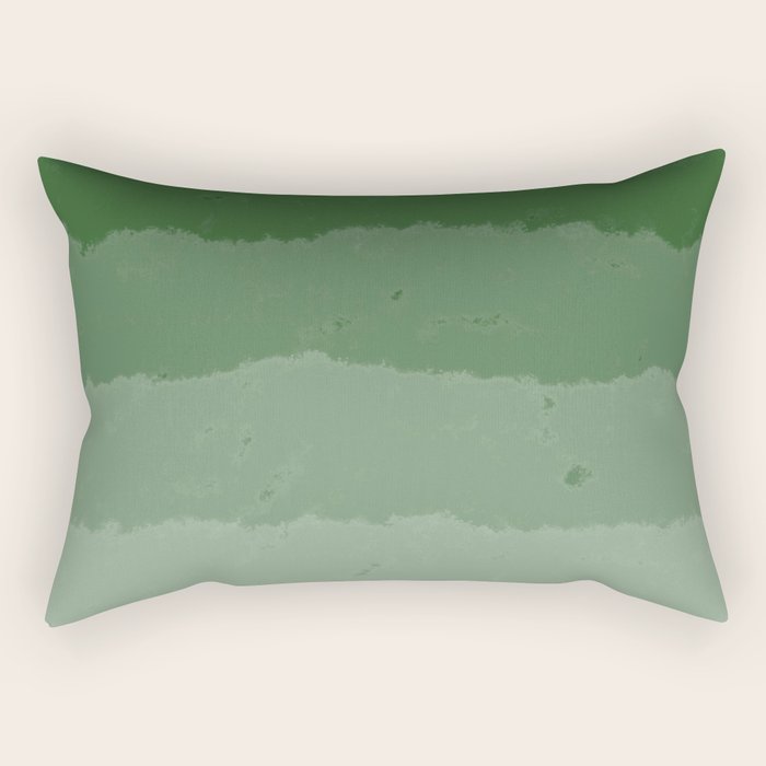 Forest Green Cloud Layers Rectangular Pillow