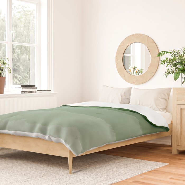 Forest Green Cloud Layers Duvet Cover Gallery Image 2