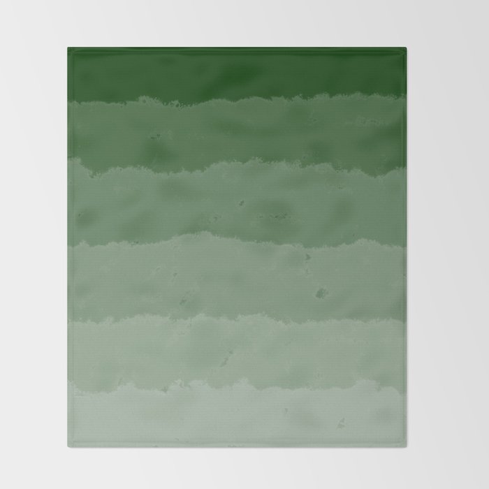 Forest Green Cloud Layers Throw Blanket Gallery Image 2
