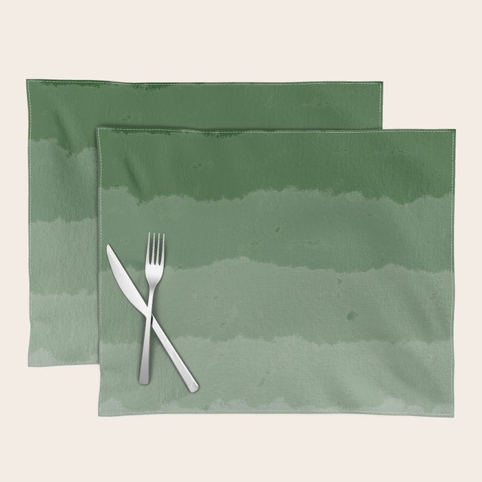 Forest Green Cloud Layers Placemat Gallery Image 1