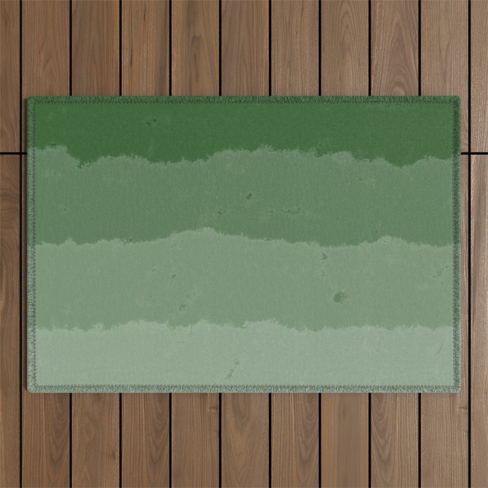 Forest Green Cloud Layers Outdoor Rug Gallery Image 1