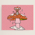 Christmas Mouse on a Mushroom Jigsaw Puzzle Gallery Image 1