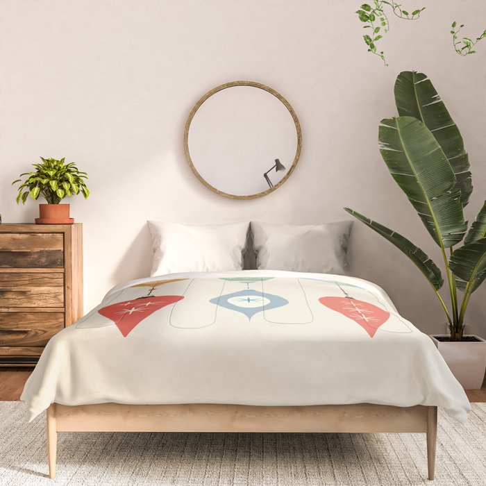 Mid Century Modern Christmas Baubles Comforter Gallery Image 3