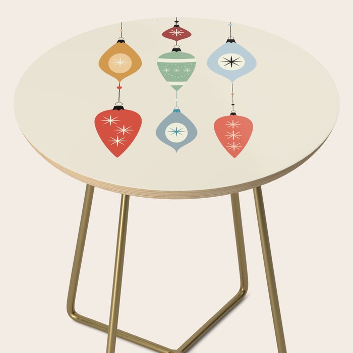 Mid Century Modern Christmas Baubles Side Table Gallery Image 2