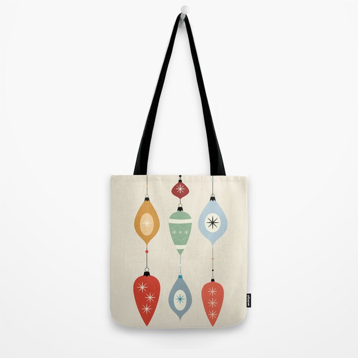 Mid Century Modern Christmas Baubles Tote Bag Gallery Image 2