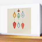 Mid Century Modern Christmas Baubles Wall Mural Gallery Image 2