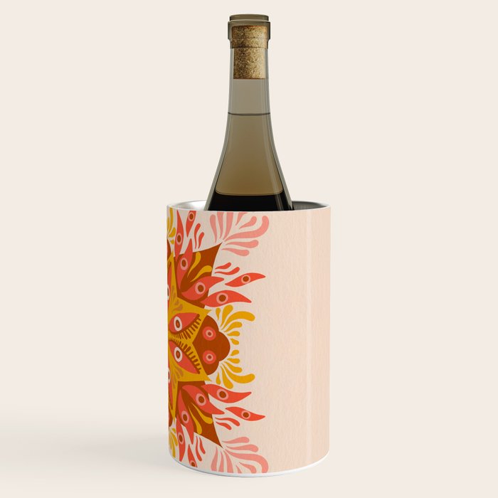 Trippy Mandala - Retro Ochre Wine Chiller Gallery Image 3