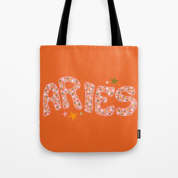 Starry Aries Tote Bag Gallery Image 1