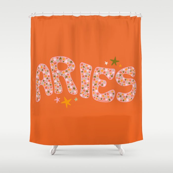 Starry Aries Shower Curtain Gallery Image 1