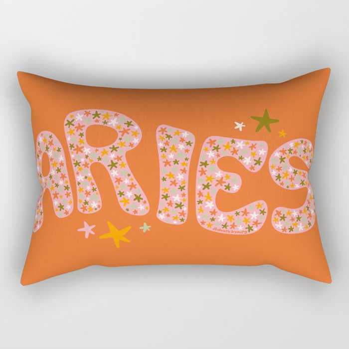 Starry Aries Rectangular Pillow Gallery Image 1