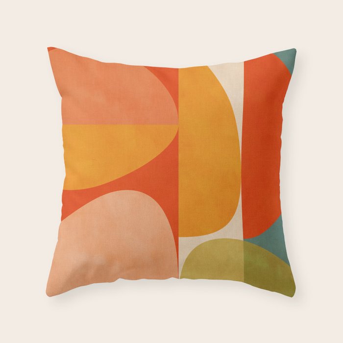 abstract mid century modern Throw Pillow Gallery Image 6