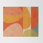 abstract mid century modern Throw Blanket Gallery Image 2