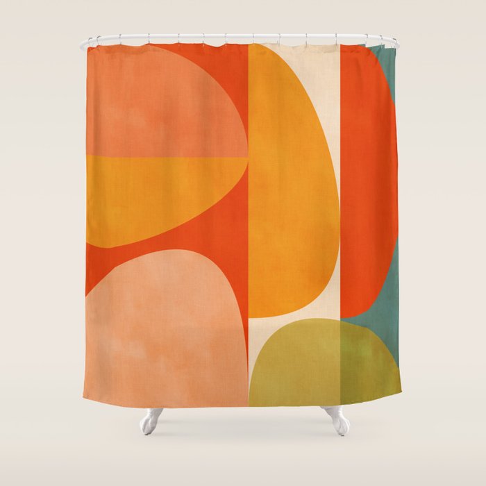 abstract mid century modern Shower Curtain Gallery Image 1