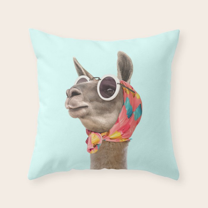 FASHION LAMA Throw Pillow Gallery Image 1