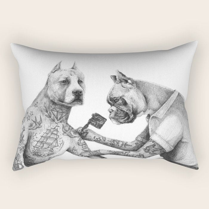 The Tattooist Rectangular Pillow Gallery Image 2