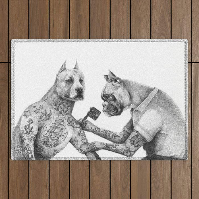 The Tattooist Outdoor Rug Gallery Image 1