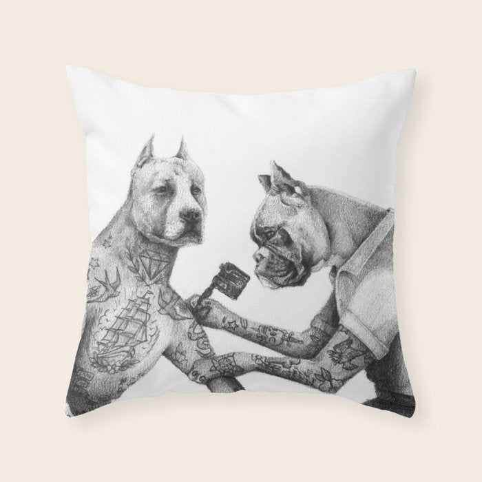 The Tattooist Throw Pillow Gallery Image 6