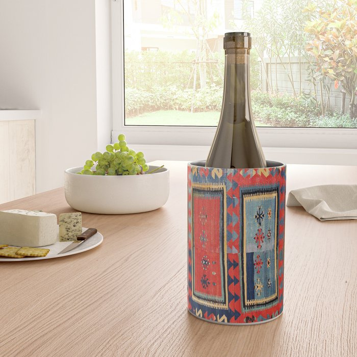 Sivas  Antique Cappadocian Turkish Kilim Print Wine Chiller Gallery Image 4