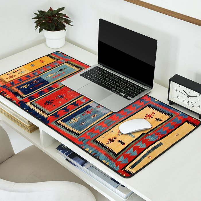 Sivas  Antique Cappadocian Turkish Kilim Print Desk Mat Gallery Image 2