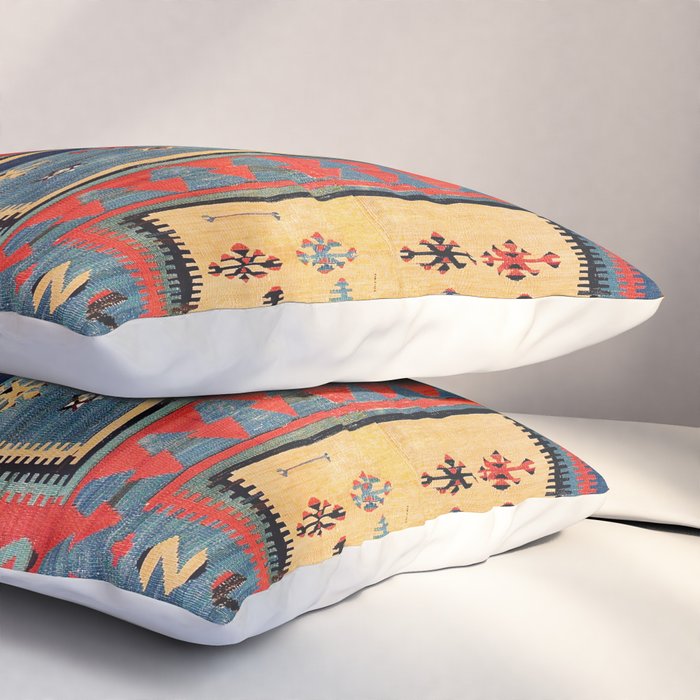 Sivas  Antique Cappadocian Turkish Kilim Print Pillow Sham Gallery Image 3