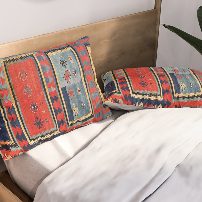 Sivas  Antique Cappadocian Turkish Kilim Print Pillow Sham Gallery Image 2