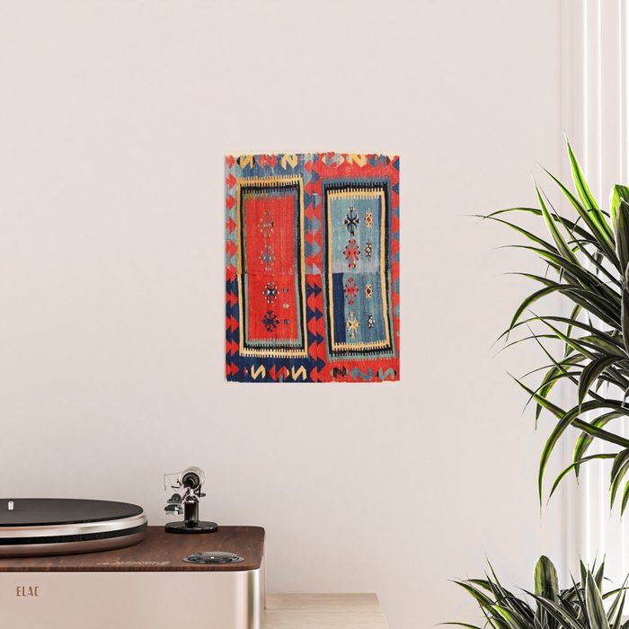 Sivas  Antique Cappadocian Turkish Kilim Print Poster Gallery Image 2