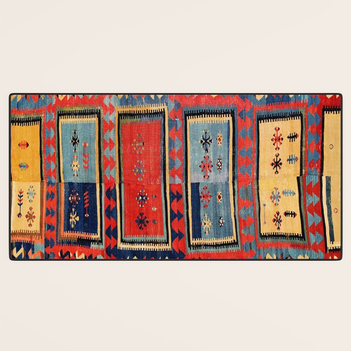 Sivas  Antique Cappadocian Turkish Kilim Print Desk Mat Gallery Image 3