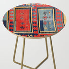 Sivas  Antique Cappadocian Turkish Kilim Print Side Table Gallery Image 2