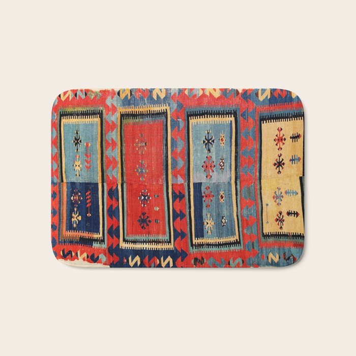Sivas  Antique Cappadocian Turkish Kilim Print Bath Mat Gallery Image 1