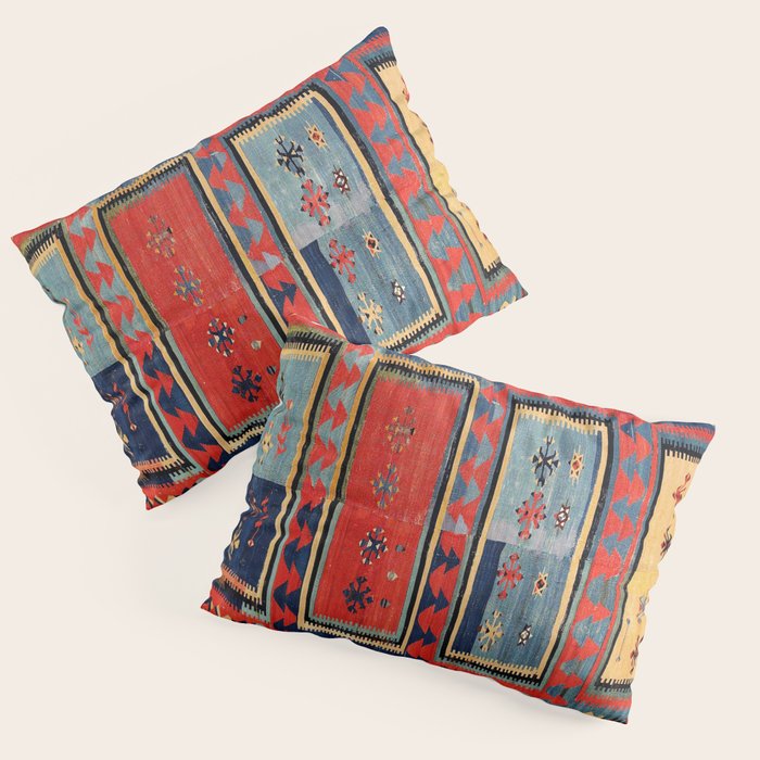 Sivas  Antique Cappadocian Turkish Kilim Print Pillow Sham Gallery Image 3