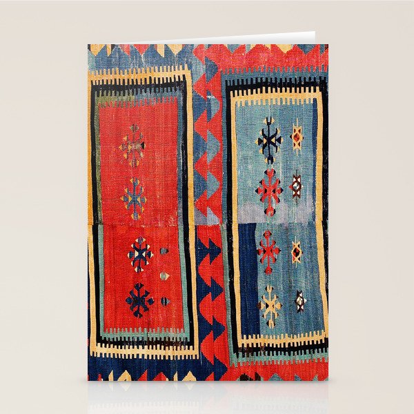 Sivas  Antique Cappadocian Turkish Kilim Print Stationery Card Gallery Image 2