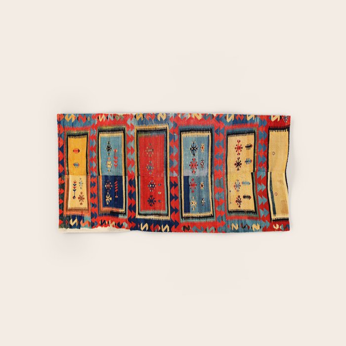 Sivas  Antique Cappadocian Turkish Kilim Print Bath Towel Gallery Image 1