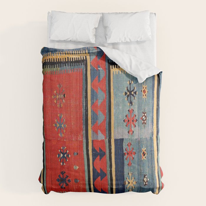Sivas  Antique Cappadocian Turkish Kilim Print Comforter Gallery Image 1