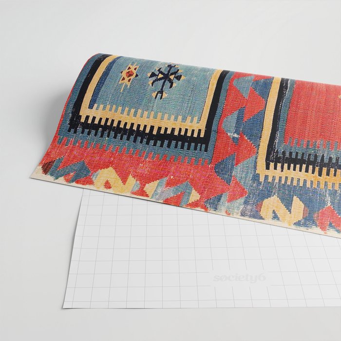 Sivas  Antique Cappadocian Turkish Kilim Print Wrapping Paper Gallery Image 2