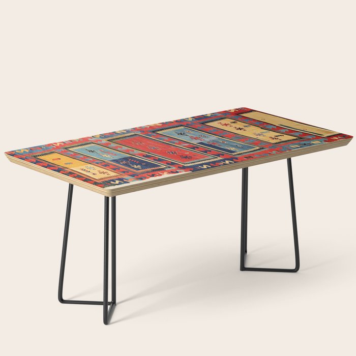 Sivas  Antique Cappadocian Turkish Kilim Print Coffee Table Gallery Image 1