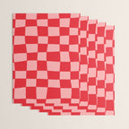 Hand Drawn Checkerboard Pattern (red/pink) Wrapping Paper Gallery Image 3