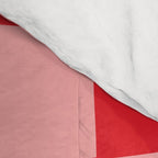 Hand Drawn Checkerboard Pattern (red/pink) Comforter Gallery Image 4