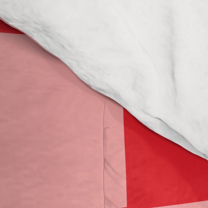 Hand Drawn Checkerboard Pattern (red/pink) Comforter Gallery Image 4