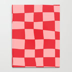 Hand Drawn Checkerboard Pattern (red/pink) Notebook Gallery Image 4