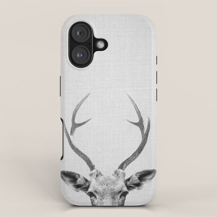Deer - Black & White iPhone Case Gallery Image 1