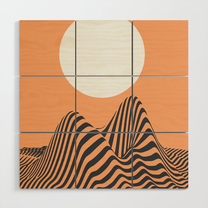 Minimal landscape Wood Wall Art Gallery Image 1