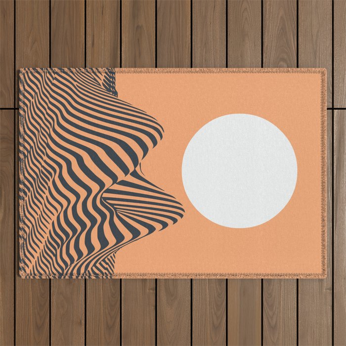 Minimal landscape Outdoor Rug Gallery Image 1