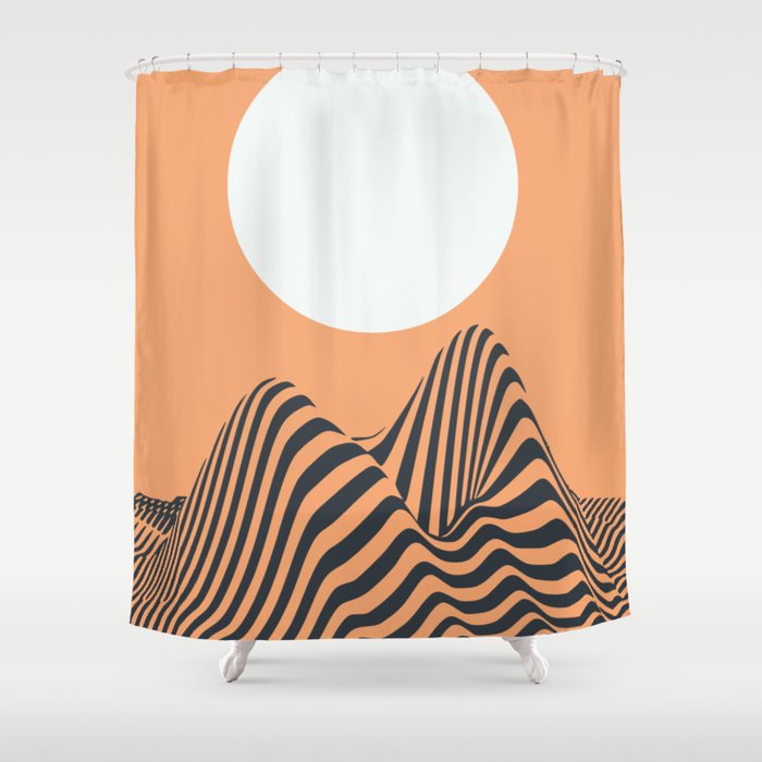 Minimal landscape Shower Curtain Gallery Image 1