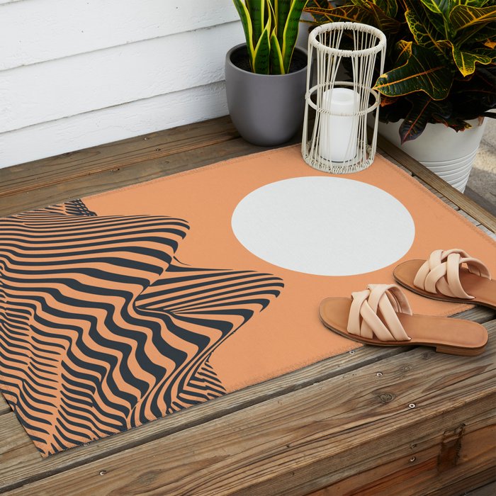 Minimal landscape Outdoor Rug Gallery Image 2