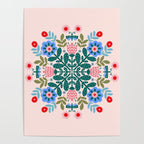 Scandinavian Folk Art Mandala  Poster Gallery Image 4
