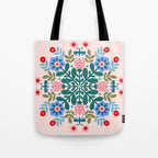 Scandinavian Folk Art Mandala  Tote Bag Gallery Image 1