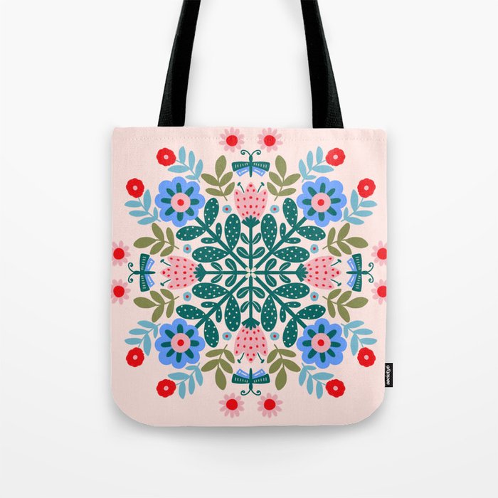 Scandinavian Folk Art Mandala  Tote Bag Gallery Image 1