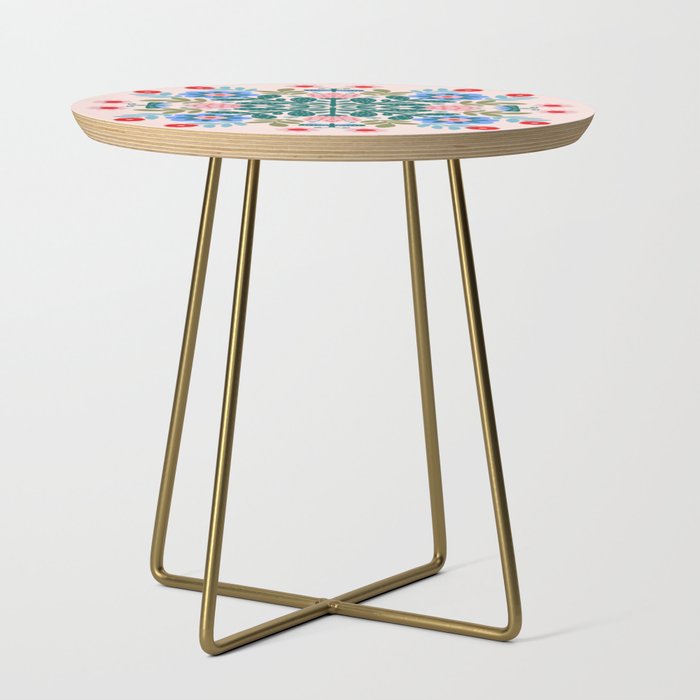 Scandinavian Folk Art Mandala  Side Table Gallery Image 1