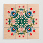 Scandinavian Folk Art Mandala  Wood Wall Art Gallery Image 1